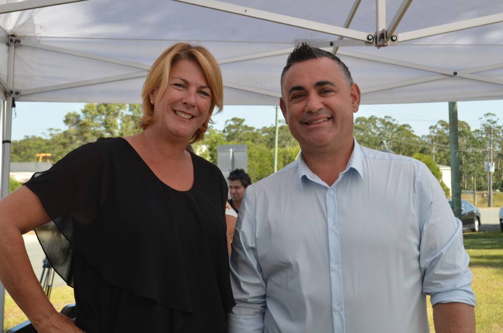 Minister for Roads Maritime and Freight and local member for Oxley Melinda Pavey with Deputy Premier Minister for Regional NSW and Minister for Small Business John Barilaro. Photo: Ruby Pascoe