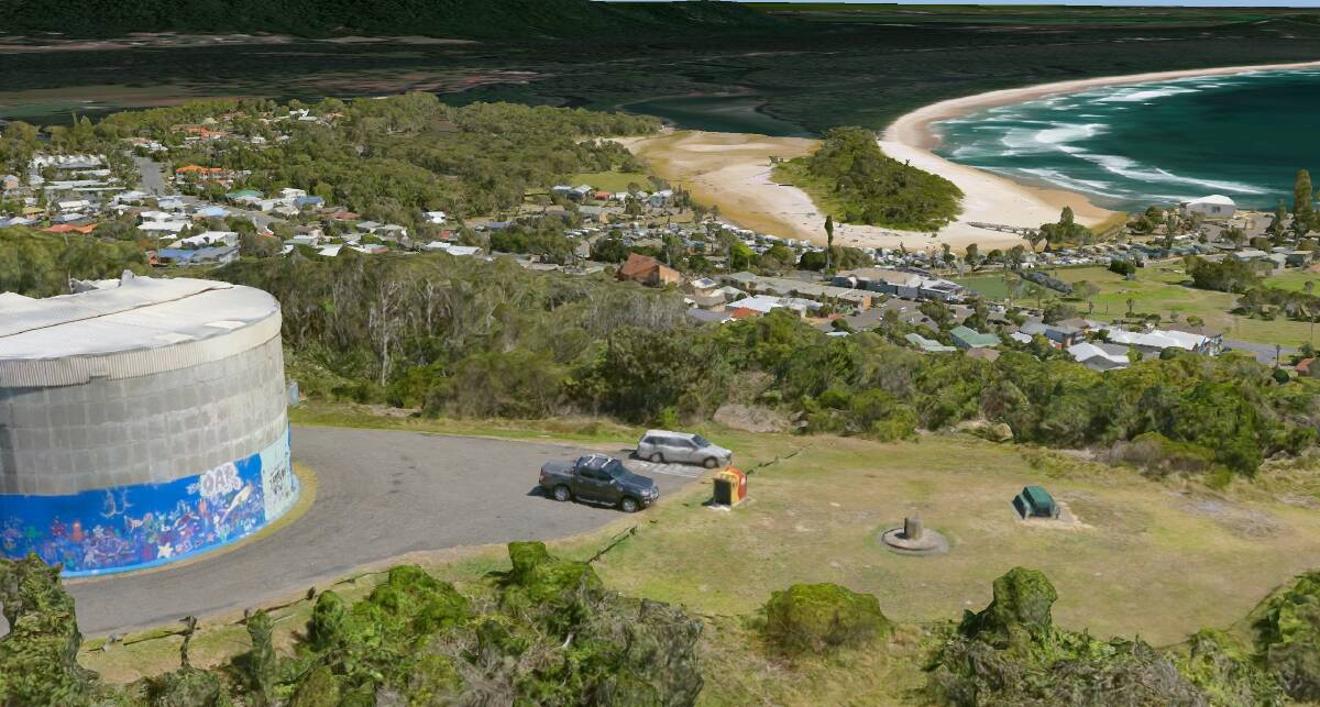 3D modelling technology gives a new perspective to Crescent Head from a popular lookout. Photo: Supplied