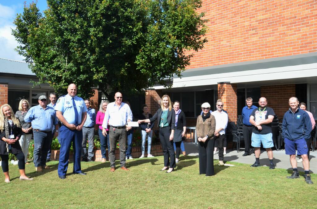 Kempsey Shire Council Staff with Mid North Coast Police District Commander Shane Cribb, General Manager Craig Milburn, NSW Police Region Domestic and Family Violence Coordinator Kiah Bowen and Mayor Liz Campbell. Photo: Ruby Pascoe