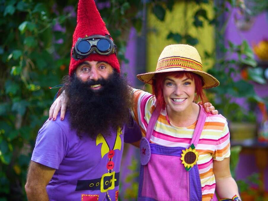 The Get Grubby Program, featuring dirtgirl and Costa the Garden Gnome (pictured), is now available to local preschools, daycare centres, primary schools and families for free. Photo: Supplied