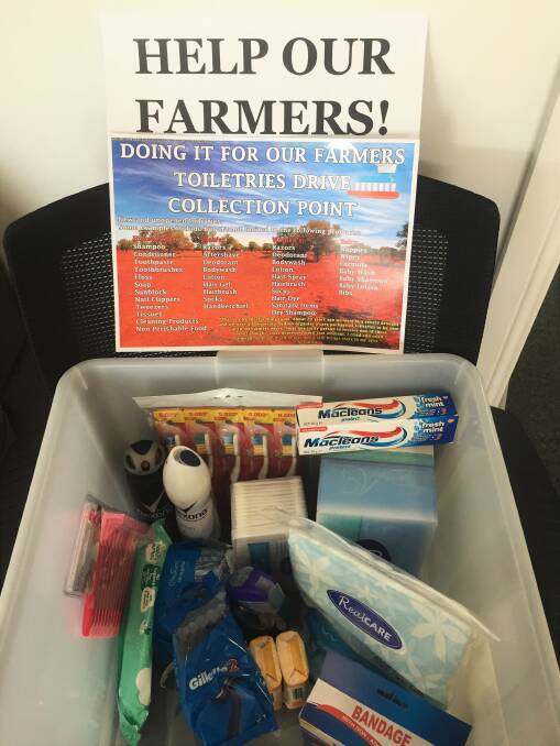 Drop box for toiletries at Kempsey Stock and Land.