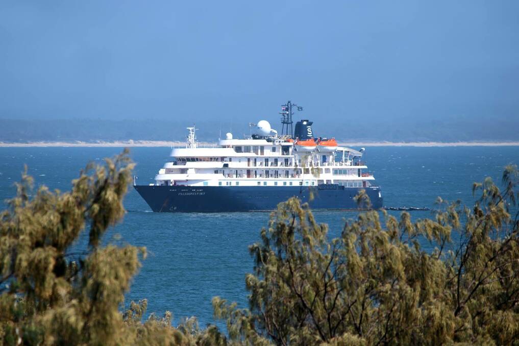 MS Caledonian Sky at South West Rocks: Photo: Kempsey Shire Council