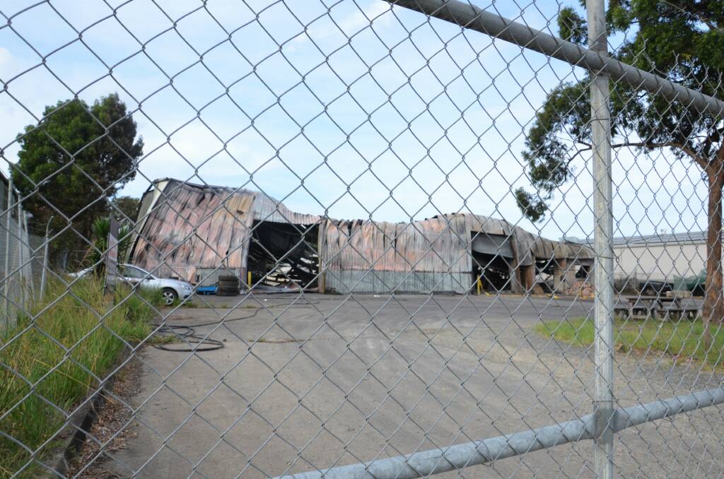 The tyre factory was destroyed in the blaze. Photo: Ruby Pascoe