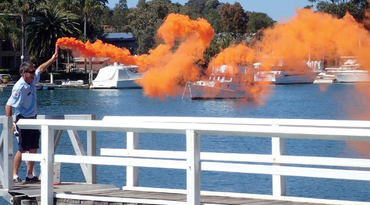Dispose of expired marine flares at the South West Rocks collection point on Sunday, 6 January. Photo: Supplied