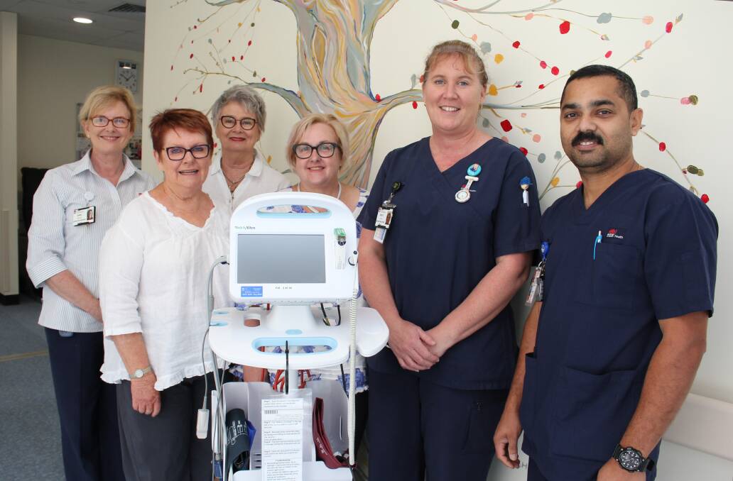MNCCI Nursing Unit Manager Jenny Baroutis, Lilli Pilli Ladies Stephanie Scott, Judy Saul and Helen Fischer and nurses Kirsty-Lee Long and Janeesh Thekkedath Joseph. Photo: Supplied