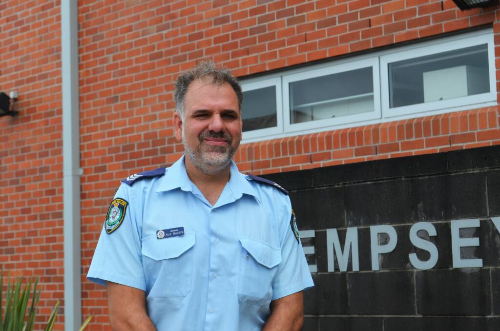 Sergeant Paul Martyn is the first sergeant to be stationed in South West Rocks. Photo: Ruby Pascoe