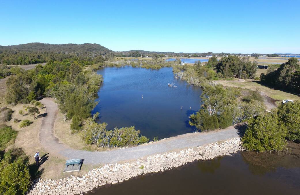 An aerial view of the award-winning Boyters Lane Wetland Rehabilitation site. Photo: Supplied