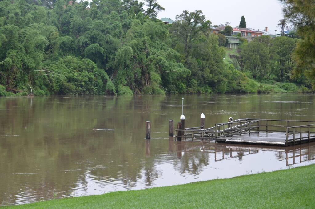 The Macleay river in Kempsey on Monday. Photo: Ruby Pascoe
