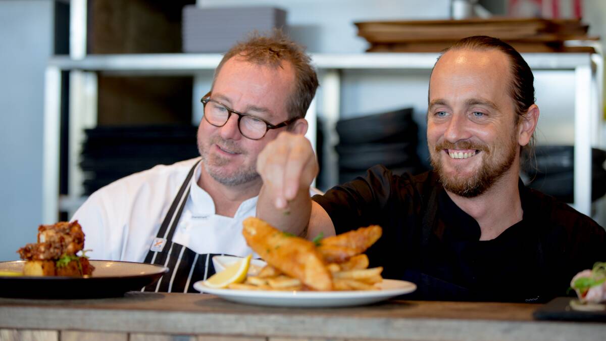 Cook off: Kempsey RSL head chef Lloyd Newell and chef Peter Evans. Photo: Supplied