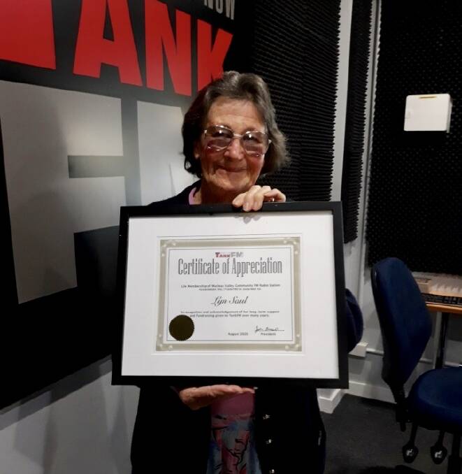 Lyn Saul has been awarded a certificate of appreciation for her community spirit. Photo: Supplied