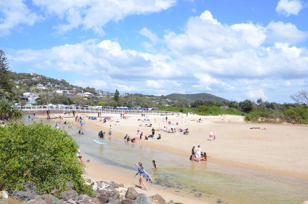 Holidaymakers and locals enjoy the start of school holidays in Crescent Head. Photo: Ruby Pascoe