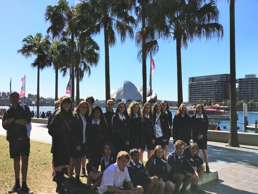 Kempsey Adventist students at the Opera House for the live production of Macbeth. Photo: Supplied