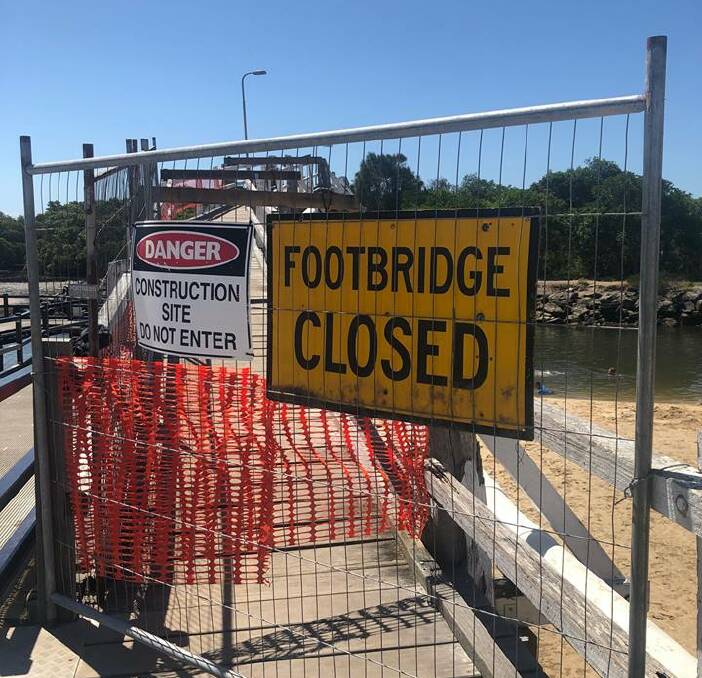 Back Creek footbridge remains closed. Photo: Kempsey Shire Council