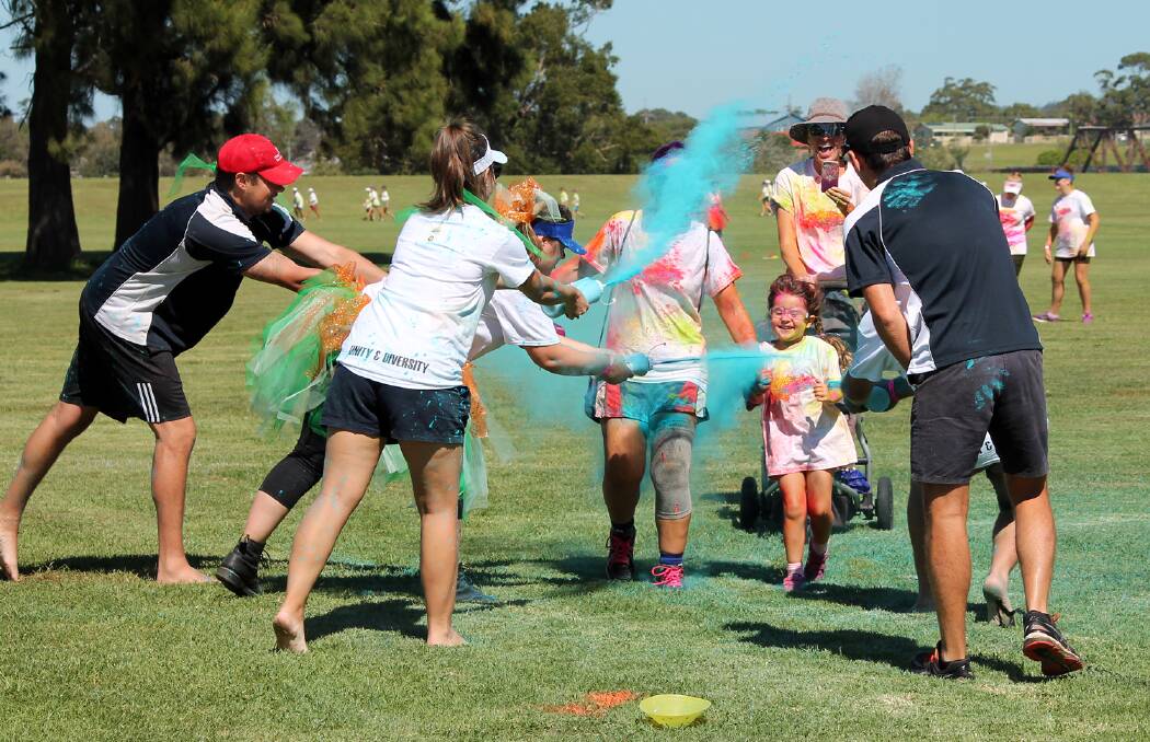 Some of the colourful capers from last year’s Dash with a Splash fun run. Photo: Kempsey Shire Council