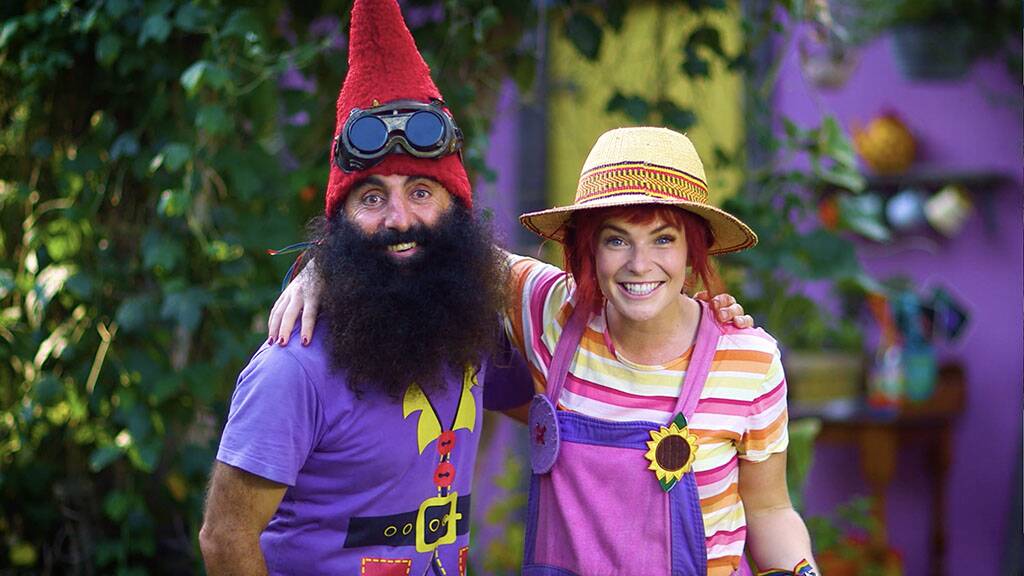 The Get Grubby Program, featuring dirtgirl and Costa the Garden Gnome (pictured), is now available to local preschools, daycare centres and primary schools for free. Photo: Supplied