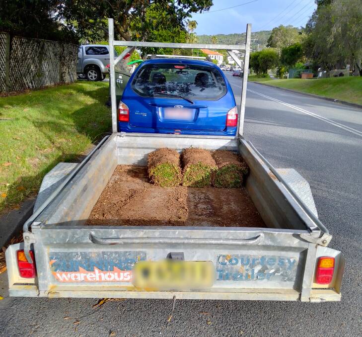 Michael Thompson was fined for not securing his trailer load. Photo: Supplied