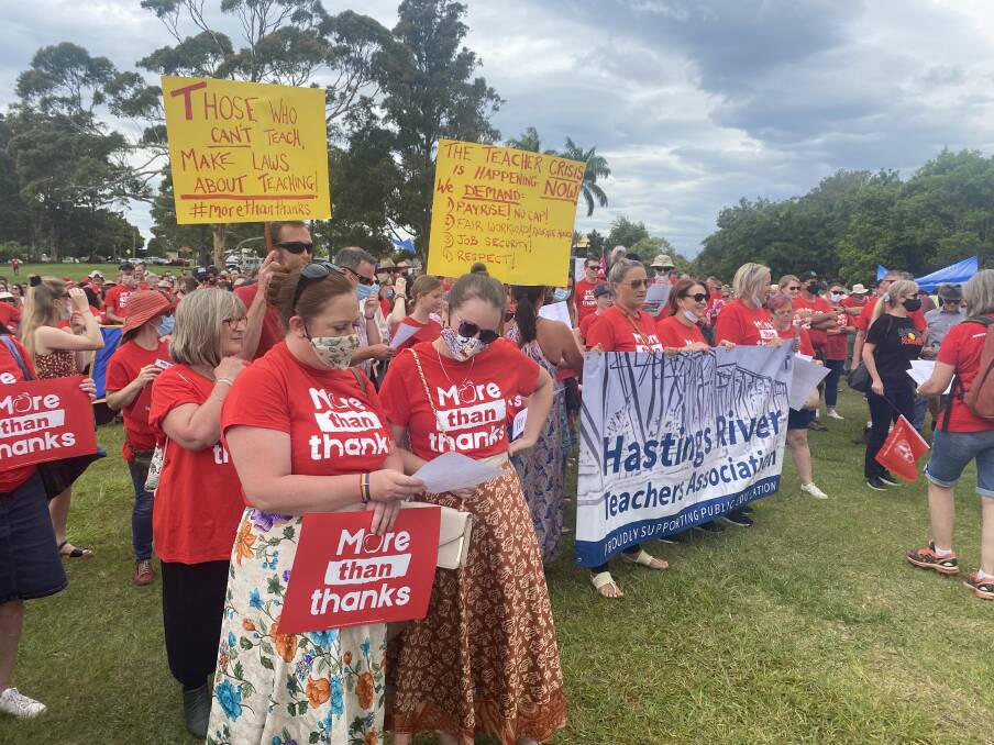 Teachers rally in Coffs Harbour, photos by Alex Carr