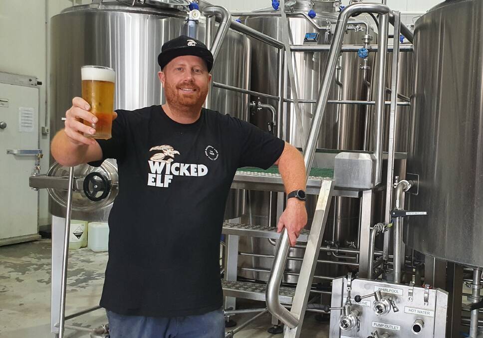 Cheers: Wicked Elf Beer head brewer Ryan Nilsson-Linne says the tax relief for small craft brewers will lead to investment in the short-term