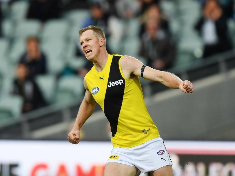 Jack Riewoldt has been charged with striking in Richmond's AFL loss to Port Adelaide.