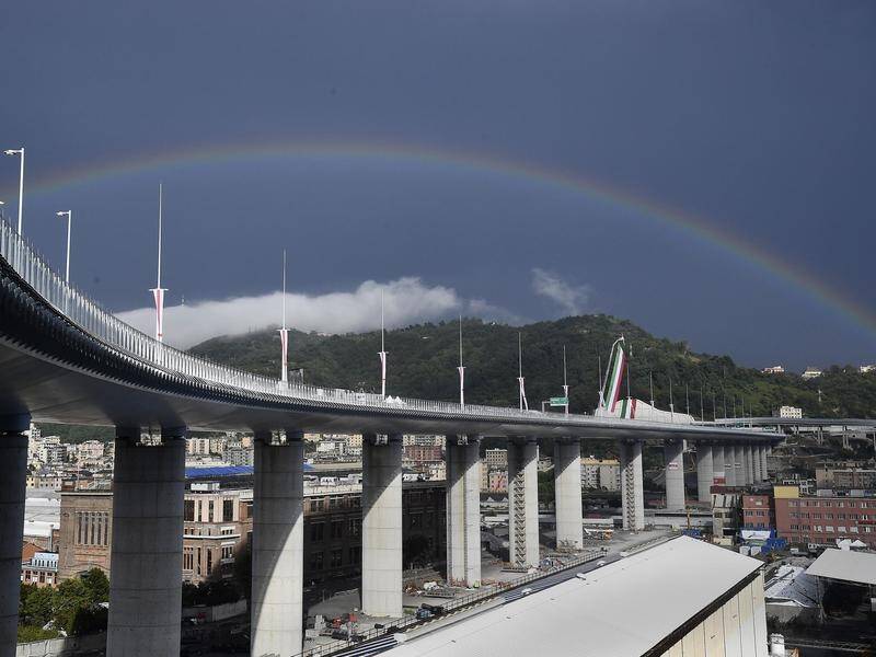 Genoa's new viaduct has opened two years after a bridge collapse killed 43 people.