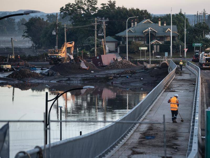 The clean-up is underway in flood-damaged parts of NSW but some towns remain evacuated.