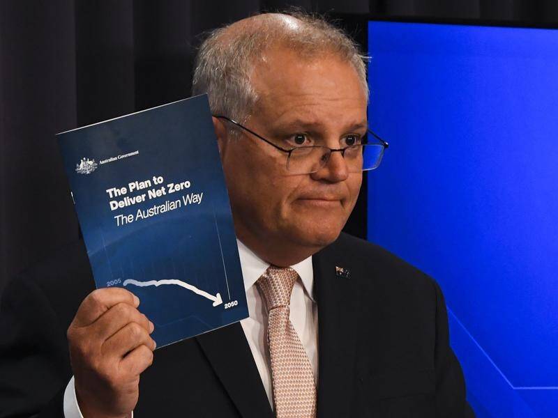 "You don't have to shut Australia down" to achieve emissions reductions, Scott Morrison says.