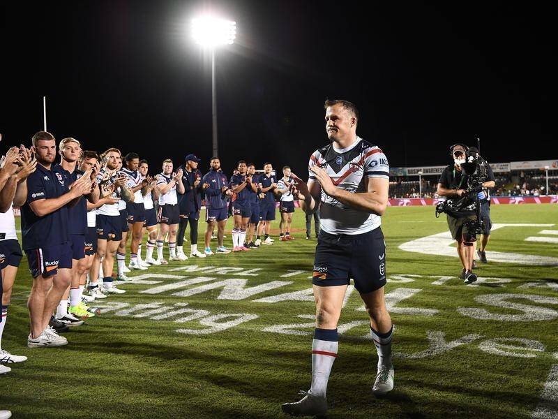 Sydney Roosters star Josh Morris walks off after defeat to Manly but with his head held high.