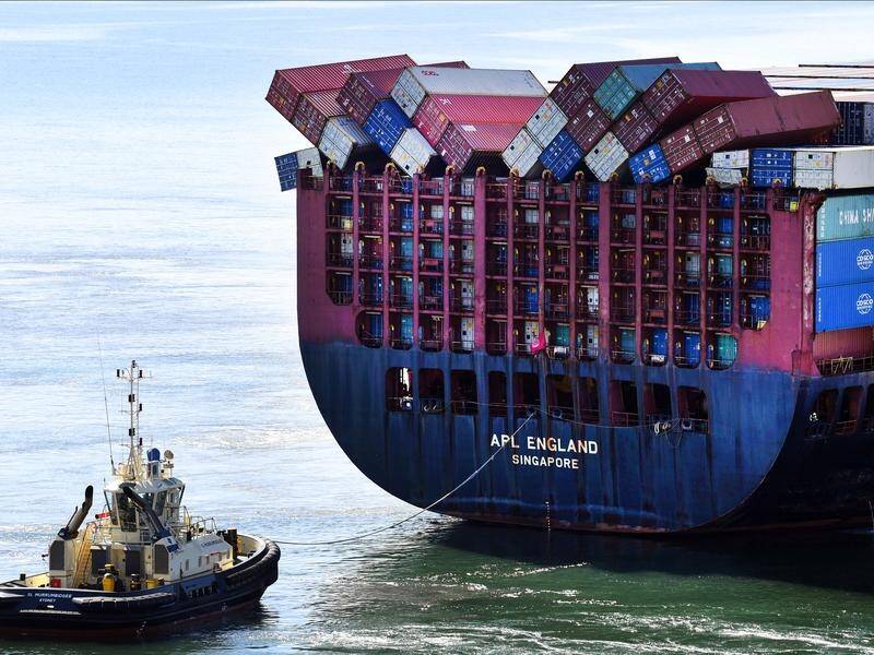 The master of the container ship APL England is facing two charges in a Queensland court.