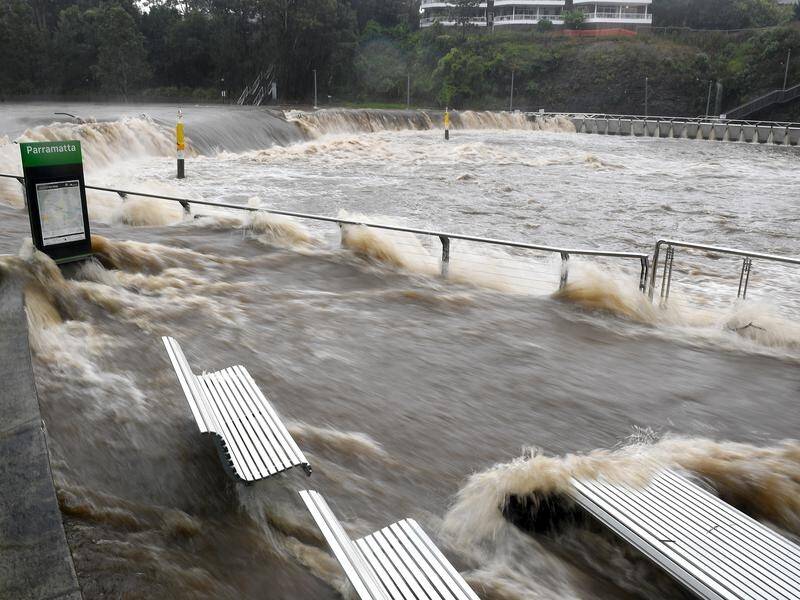 A coastal trough has already caused widespread flooding in eastern NSW, including at Parramatta.