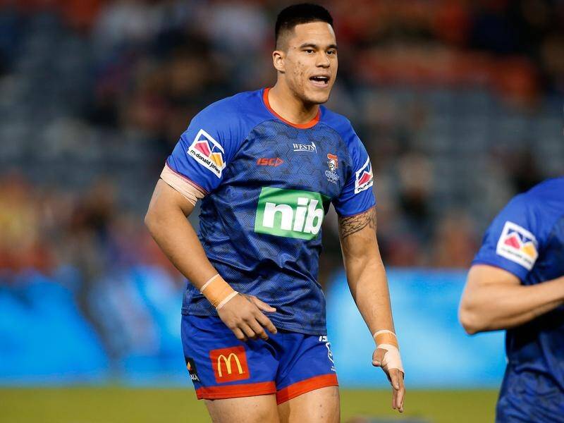 Newcastle prop Pasami Saulo faces a three-game NRL ban for an incident in the loss to Melbourne.
