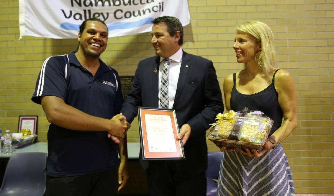 LAST YEAR: Nambucca Valley 2021 Young Citizen of the Year Ricky Buchanan accepting his award 