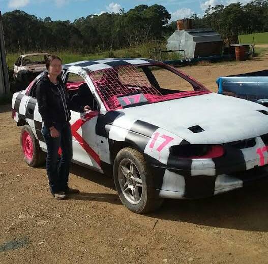 Courtney Pietsch will be driving car 17 in the first all female demolition derby to be featured at the Kempsey Show. Photo: Supplied 