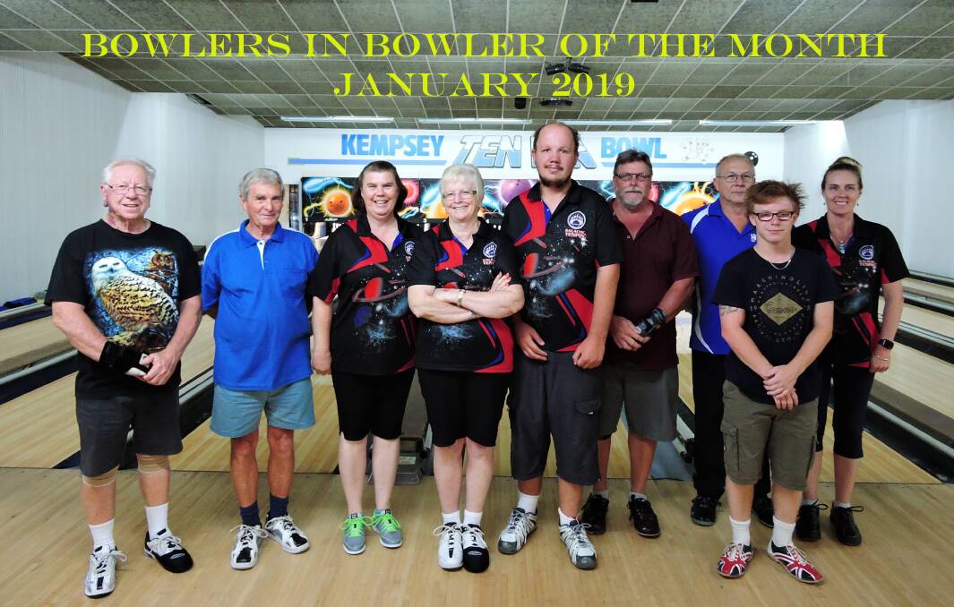 The eager bowlers who competed in the January Bowler Of The Month Competition 