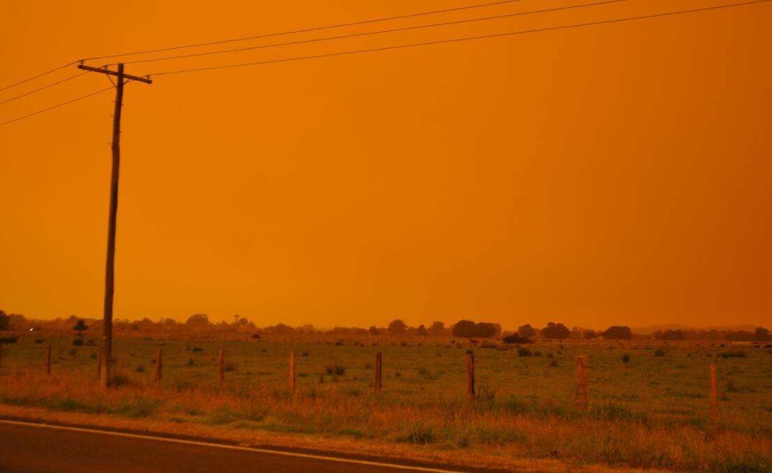 The sky above Kempsey has been an angry red the last few days 