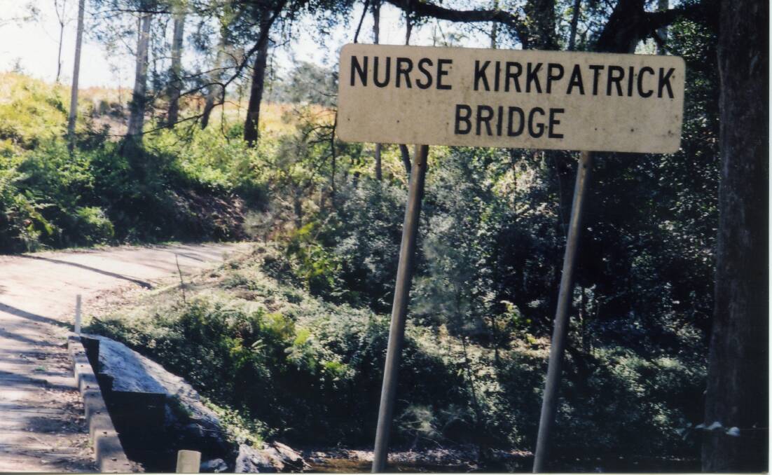 Nurse Kirkpatrick Bridge, Nulla Nulla Creek. Photo: Billie Crawford Collection, MRHS 