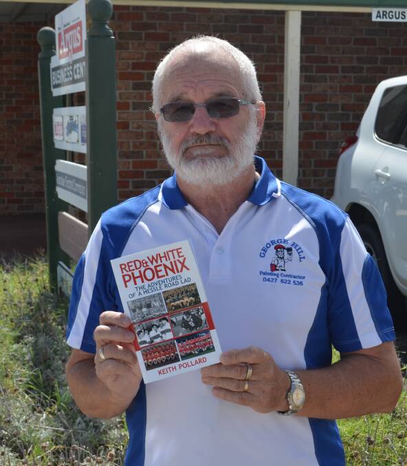 John Mayhew holding his copy of 'Red and White Phoenix: The Adventures of A Hessle Road Lad.' Photo: Stephen Katte 