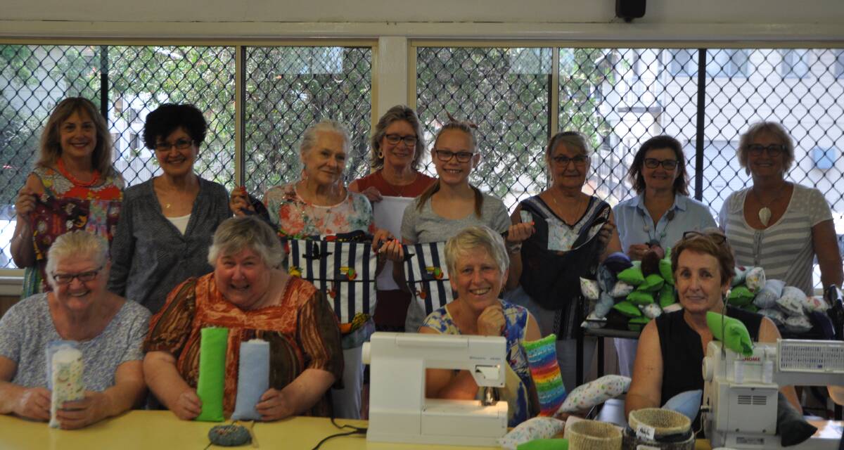 The Clyde Street Quilters and Crescent Head quilters make up the majority of the volunteers. Photo: Stephen Katte 