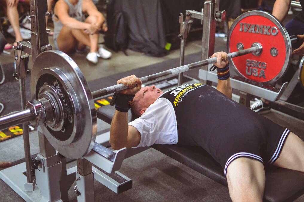 FEEL THE BURN: Jaime recently set a new personal best of 108kg. Photo: Supplied 