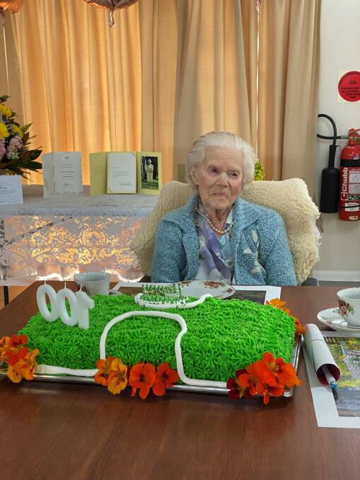Hazel's cake was a green tennis ball, symbolic of her love of tennis. Photo: Supplied 