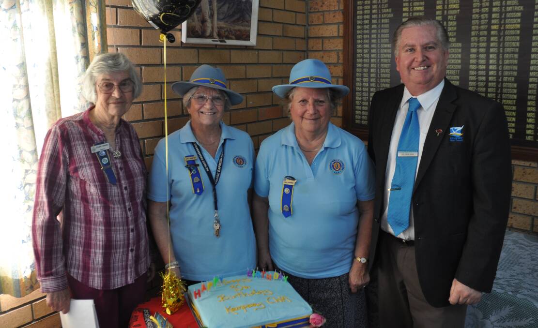 Kempsey CWA President Elaine Gowin, treasurer Colleen Waterson, and secretary Gail Seery with CLR Dean Saul. Photo:Stephen Katte 