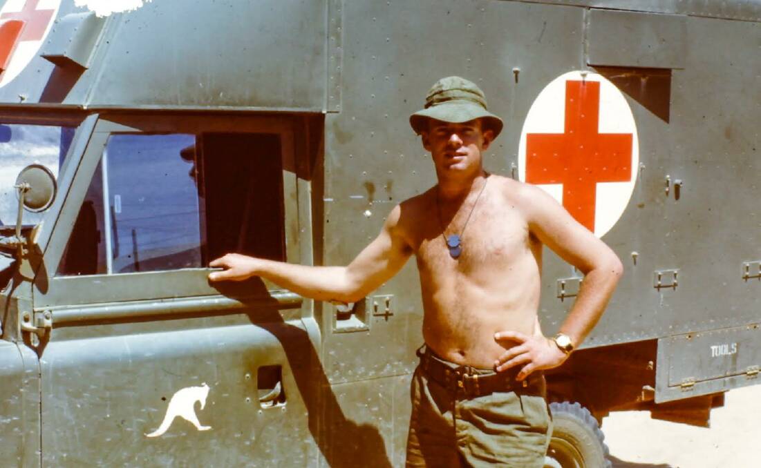 Brian O'Connor during his time as an ambulance driver in the Vietnam War