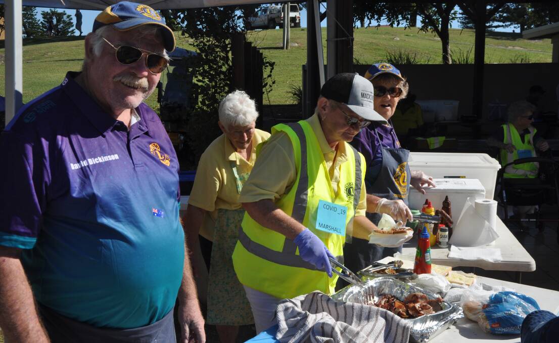 The South West Rocks Lions Club have been holding their Australia Day Sausage sizzle for the last few decades. Photo: Stephen Katte
