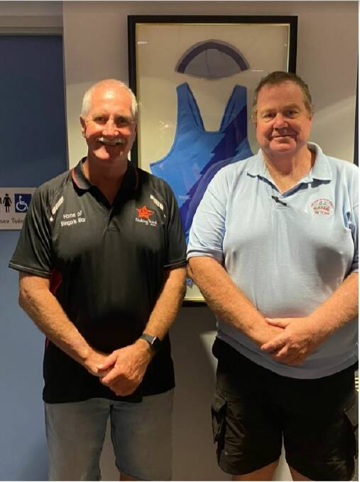 Mick Lang and Ian 'Spook' Everingham have both recently been awarded life memberships in Surf Life Saving NSW. Photo: Supplied 