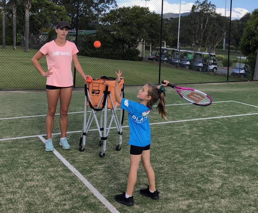 Under the watchful eye of Tennis Australia Junior Development Coach, Vicki Allman, participants can learn the intricacies of tennis. Photo: Supplied 