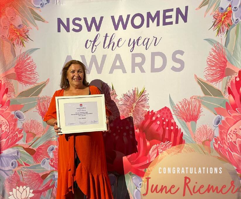 Earlier this year, June was also named the Cancer Institute NSW Aboriginal Woman of the Year. Photo: Supplied 