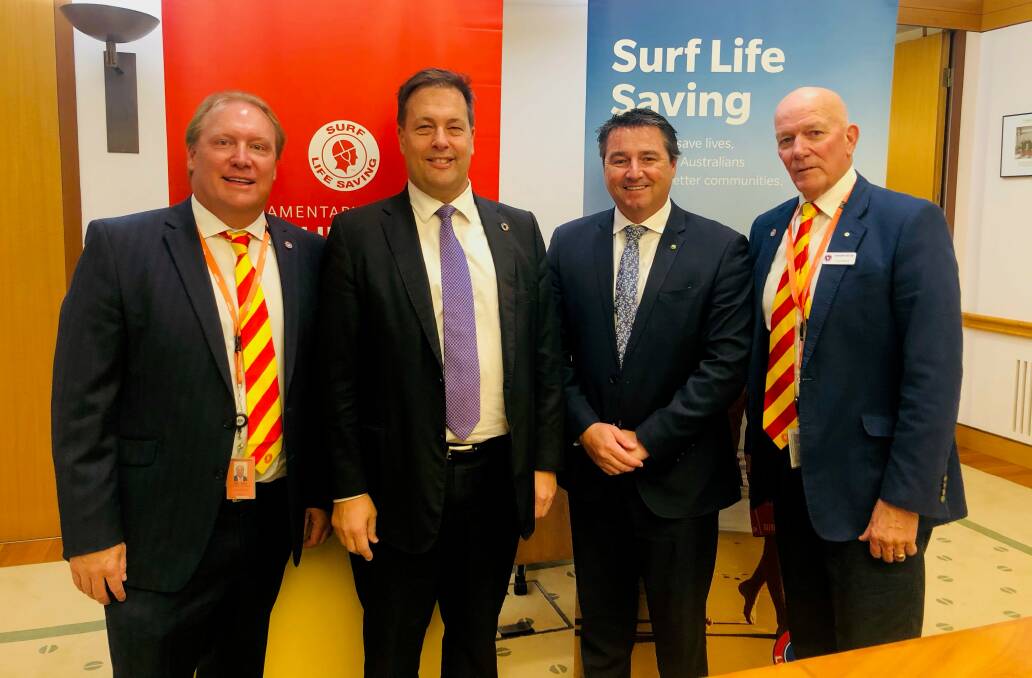 Federal Member for Cowper Pat Conaghan has recently joined the Parliamentary Friends of Surf Life Saving and is training to get his bronze medallion. Photo: Supplied 