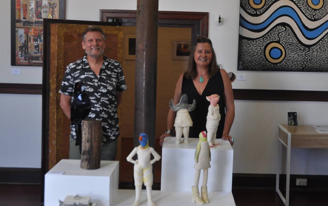 Gallery coordinator Paul Miller and Nambucca Valley Phoenix manager Pippa Tabone are both looking forward to the exhibitions opening night on November 20. Photo: Stephen Katte 