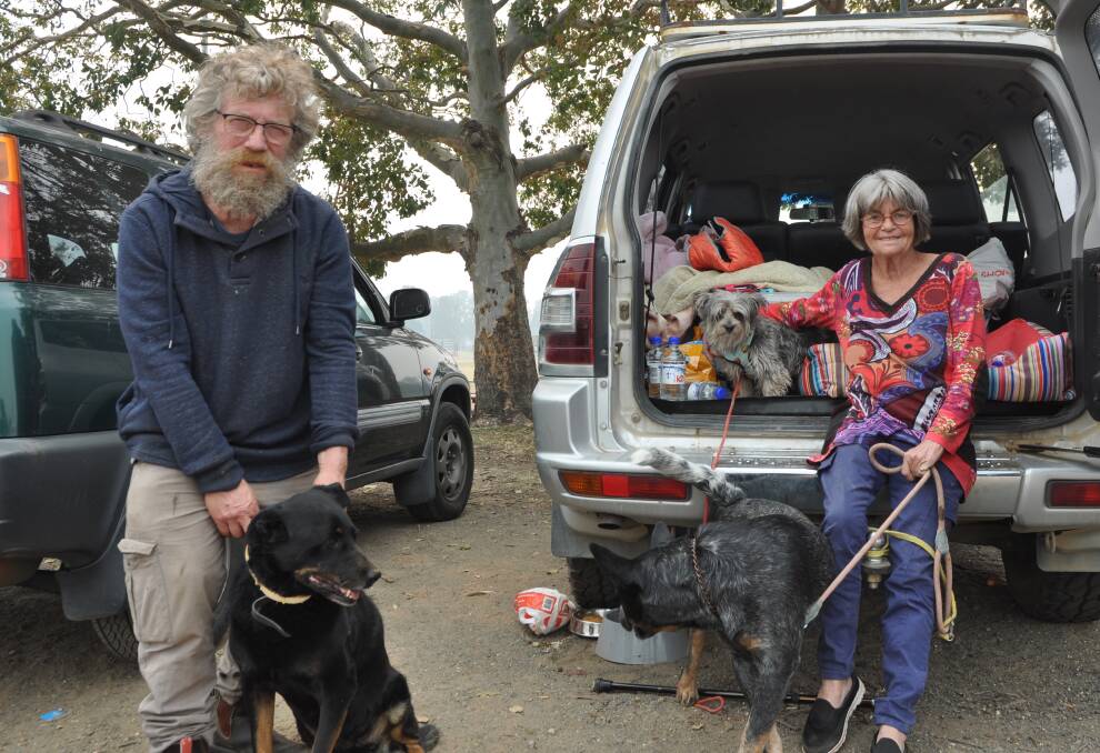 Peter Hillier and Cilla Brooker were forced to leave their homes last Friday. Photos: Stephen Katte 