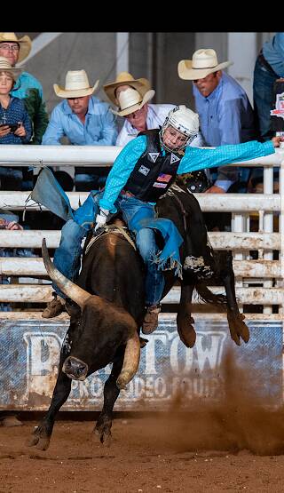 Levi Ward won the first round in the world rankings of the Youth Bull Riding World Finals in America earlier this year. Photo: Supplied 
