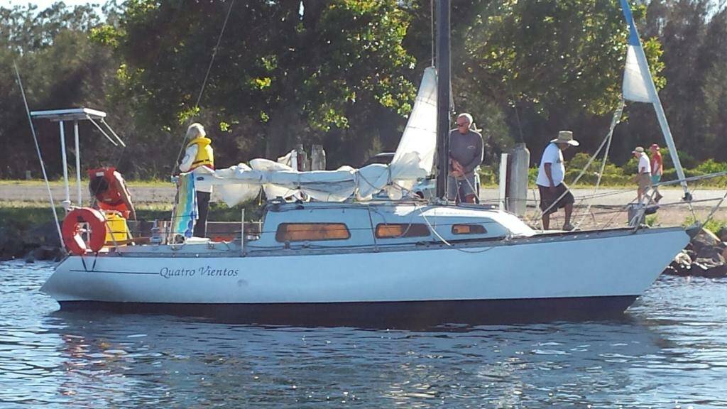 Mechanical failure: this yacht and its crew were towed to safety in Trial Bay on Saturday night
